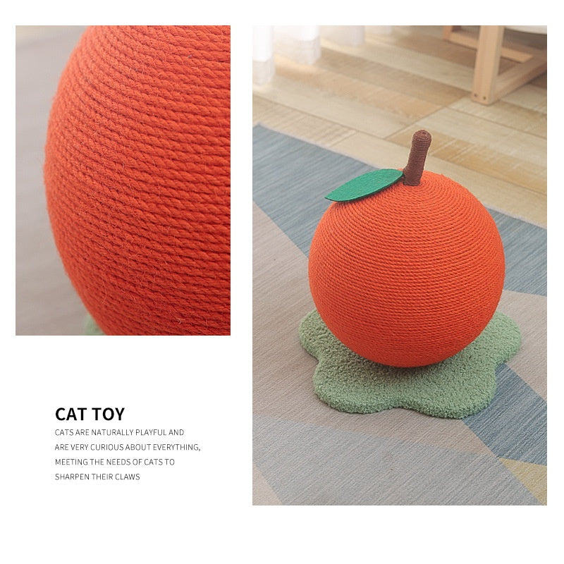 Cat Scratching Board Hemp Rope Ball Oversized Claw Grinding Board Scratch-resistant Scrap-resistant Self-relief Cat Toy Pet Supplies
