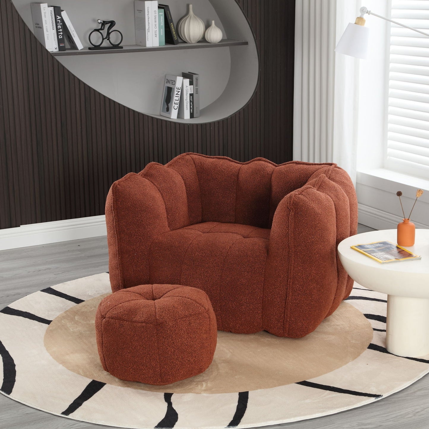 Soft Bean Bag Chair With High Resilient Foam