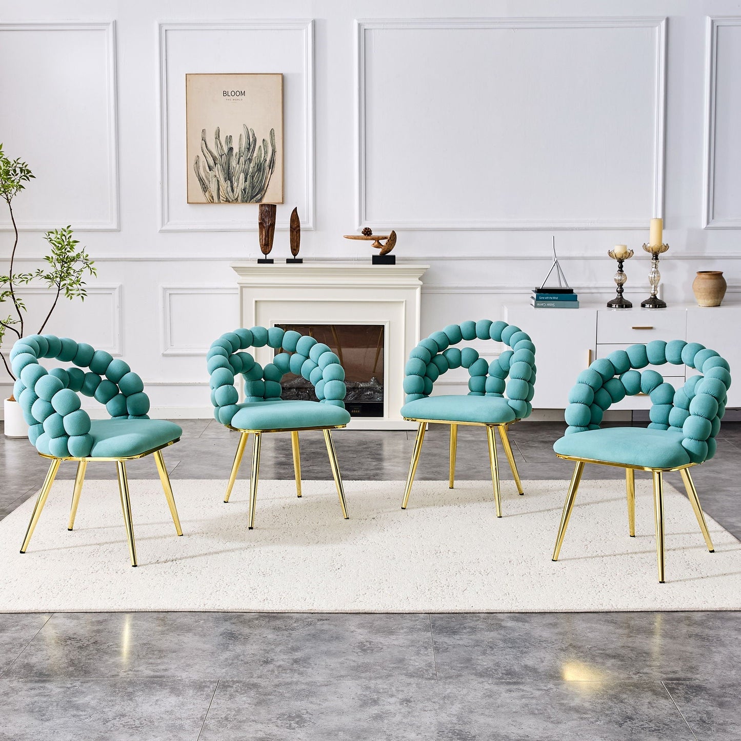Puffy Bubble Ball Chain Chairs for Dining Room