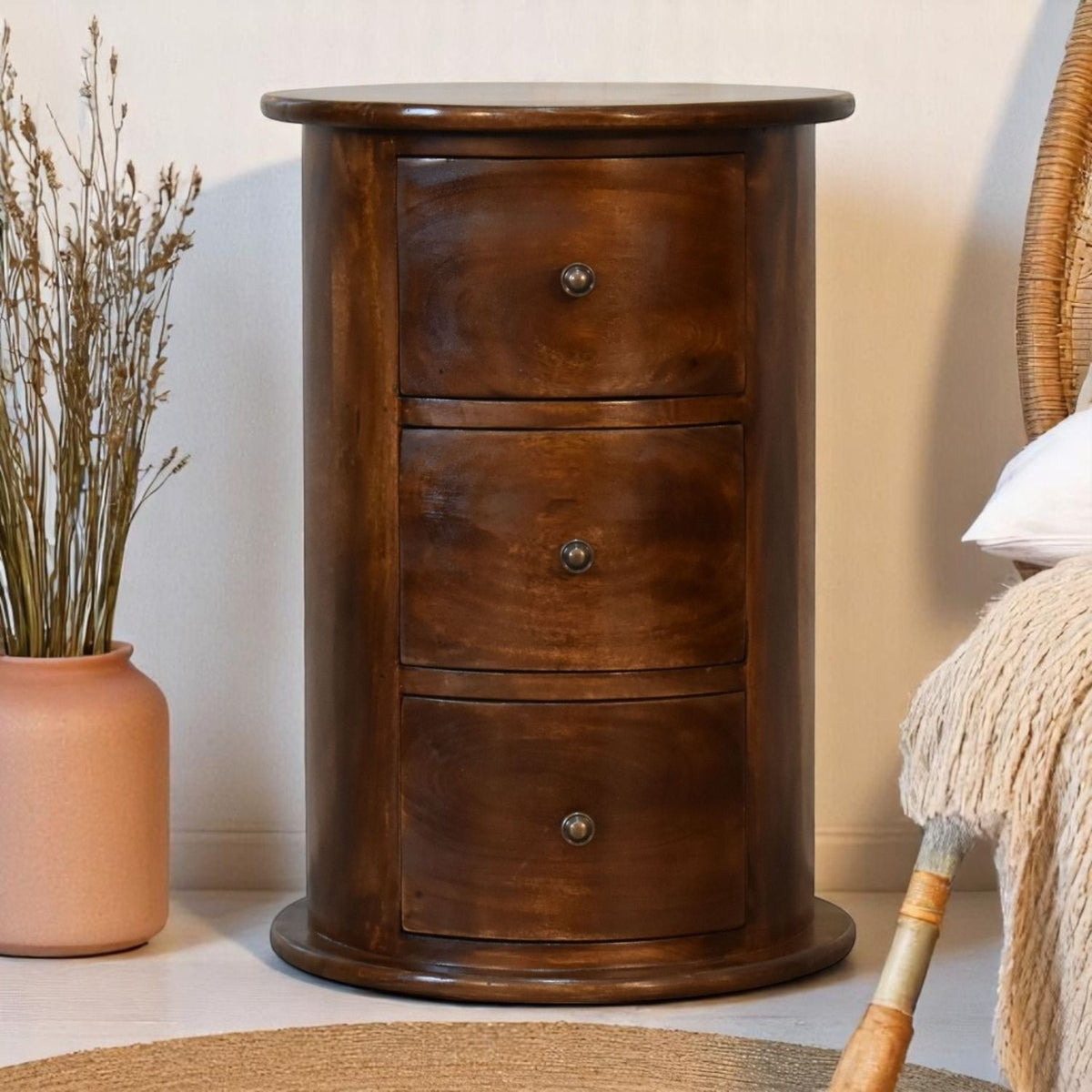 3 Drawer Drum - Chestnut