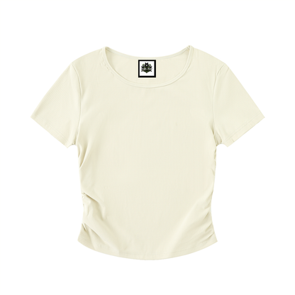 Loki & Ivy Ruched Bodycon Crop Top
