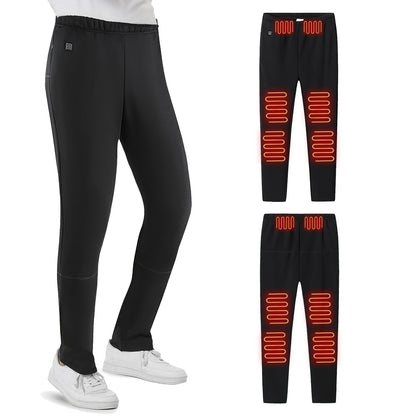 Winter Heated Pants for Men Women with 12 Heating Zones 5V USB Powered Heating Trouser with 3 Heating Levels Machine Washable for Outdoor Winter Activ