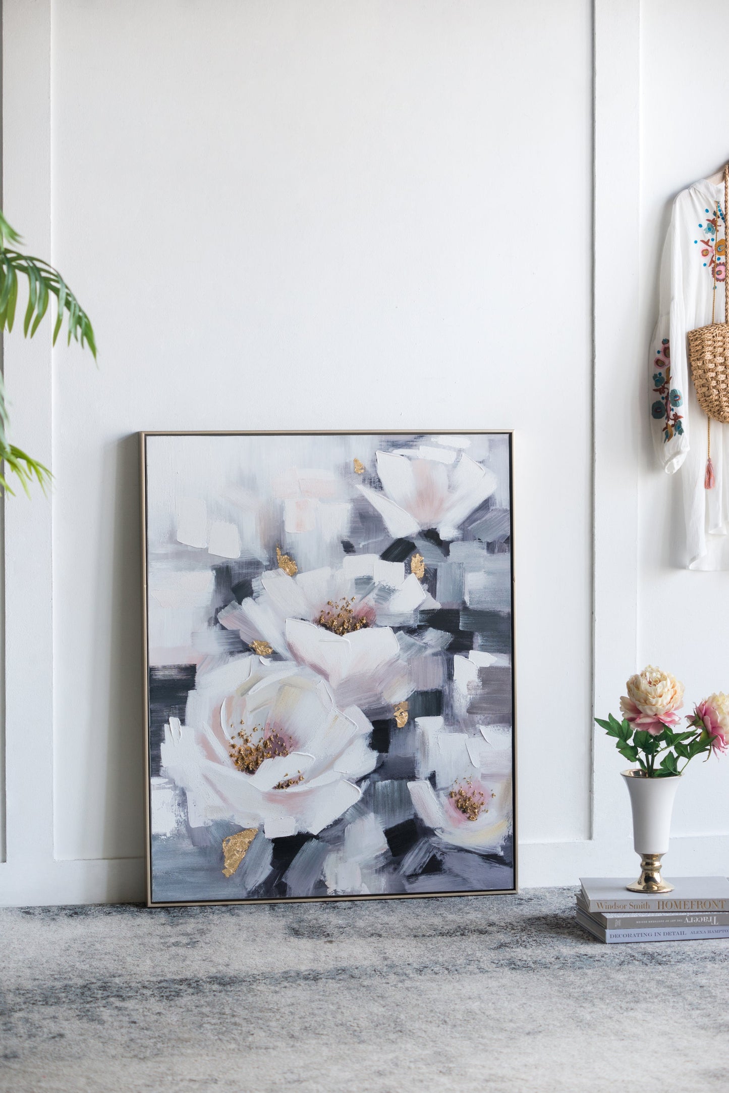 Sarah Framed Floral Wall Art, Large
