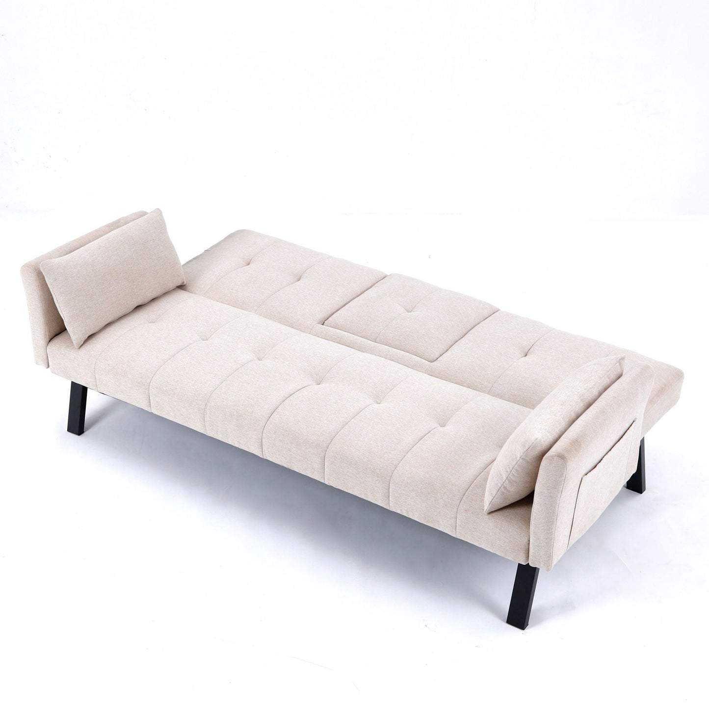 Sofa Bed With Foldable Design And Cup Holder