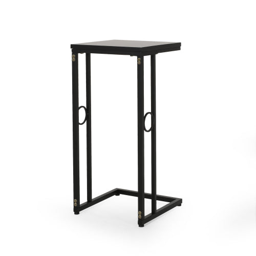 Essex Set of 2 Modern Black Metal End Tables