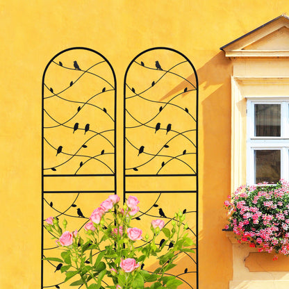 2 Pack Metal Garden Trellis 71" x 19.7" Rustproof Outdoor Plant Support