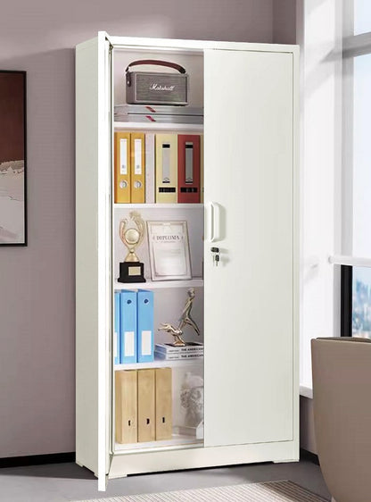 Container Furniture Direct Ironclad 71" Metal Storage Cabinet with Locking Doors and 4 Adjustable Shelves