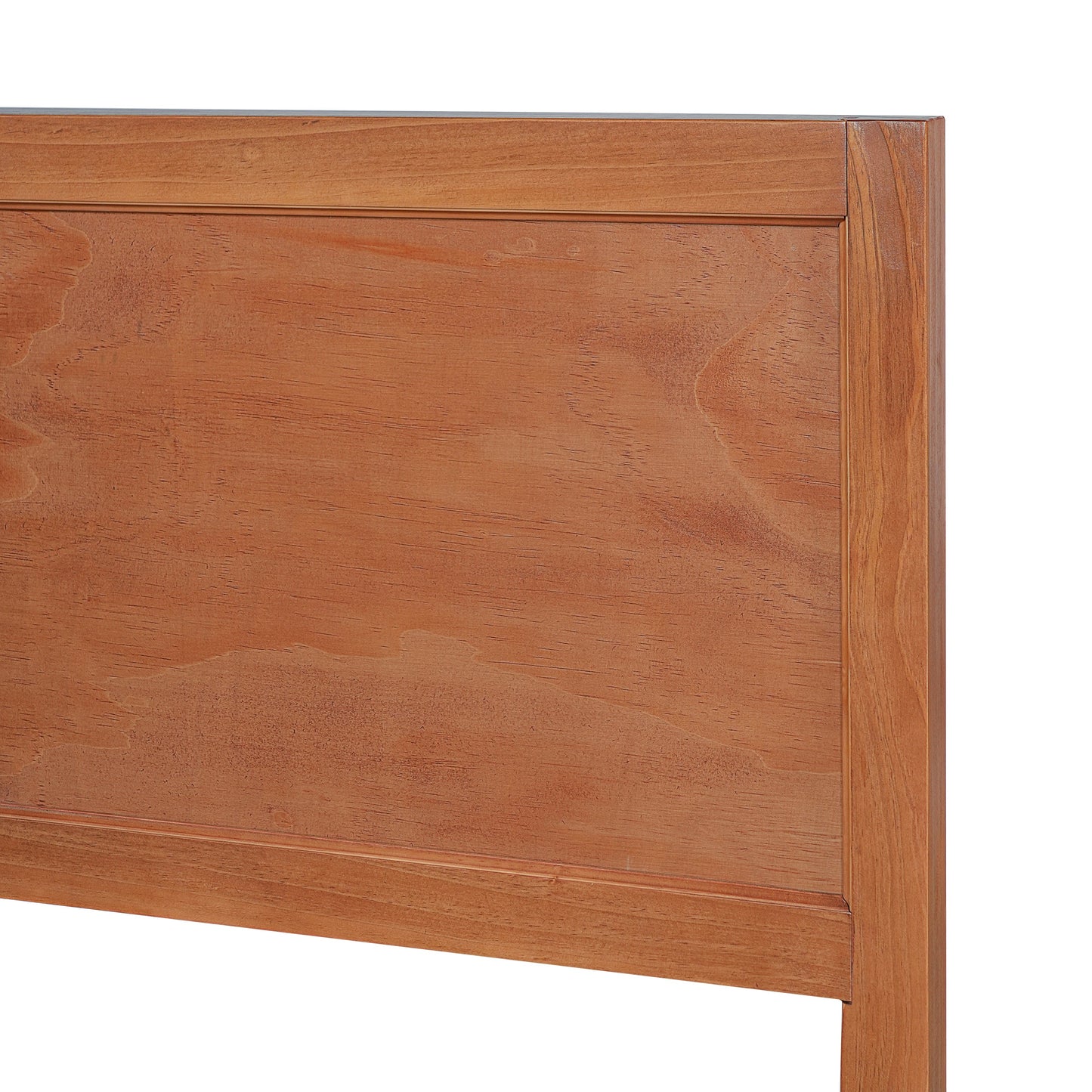 Queen Size Wood Platform Bed Frame with Classic Panel Headboard