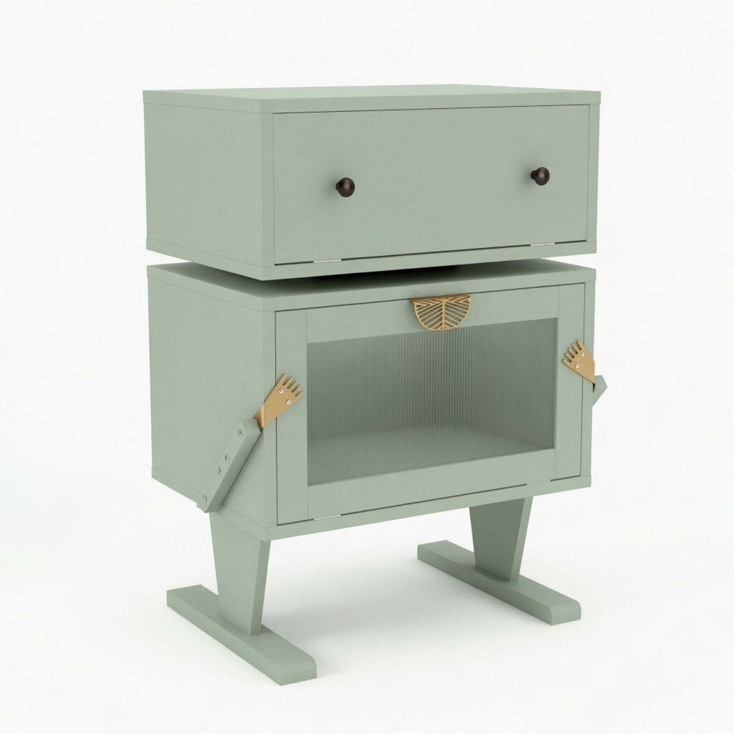 Robot LED Nightstand With 360° Rotating Drawer