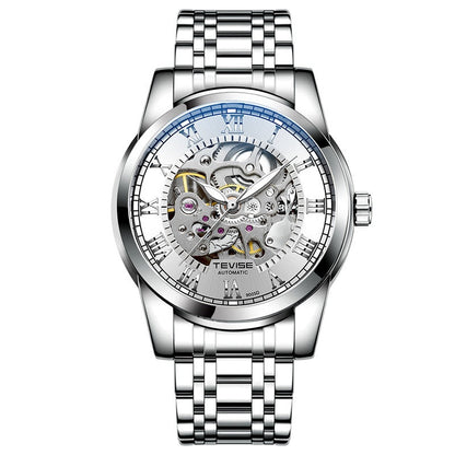 Waterproof Mens Automatic Minimalist Stylish Hollow Mechanical Luminous Watch