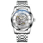 Waterproof Mens Automatic Minimalist Stylish Hollow Mechanical Luminous Watch