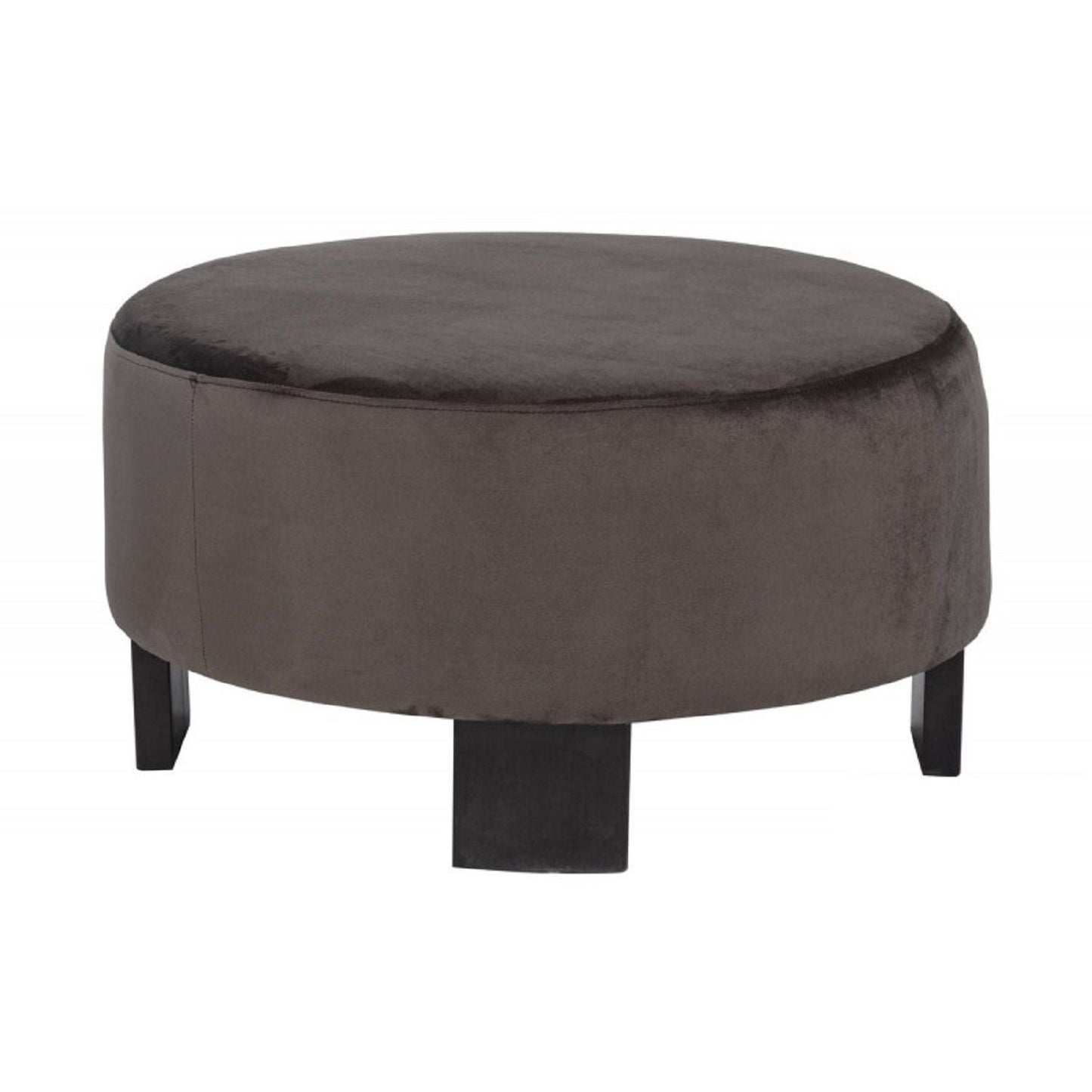 Nesting Round Coffee Table With Ottoman (Set of 2) - Gold / Brown