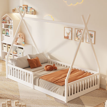 House Shaped Design Bed With Fence