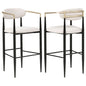 Tina Fabric Upholstered Bar Chair Beige (Set of 2)