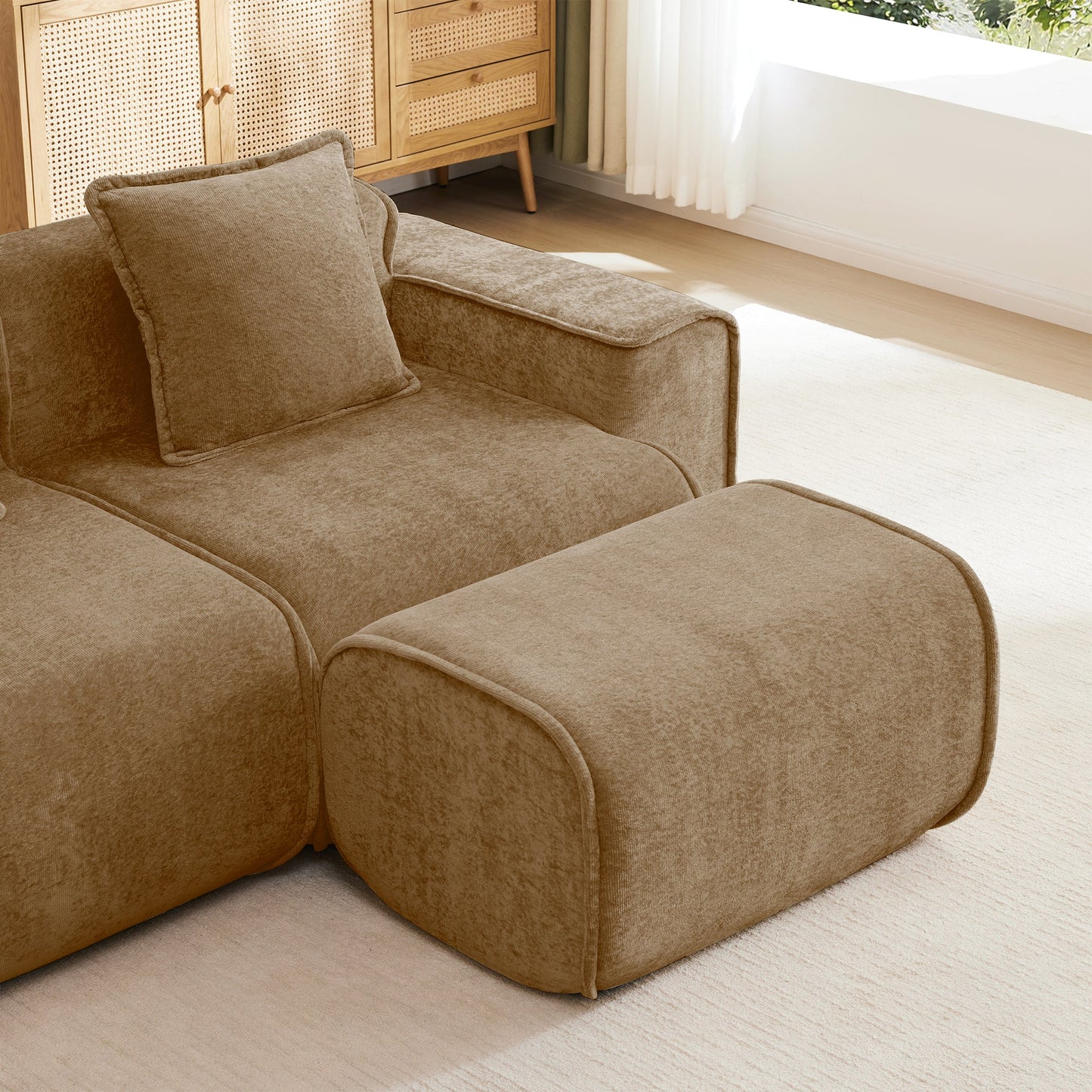 Streamlined Design Modular 4 Seat L Shape Sectional Sofa