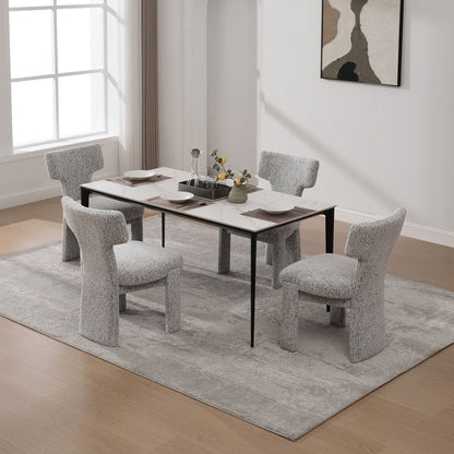 Armless Curved Back Accent Chairs