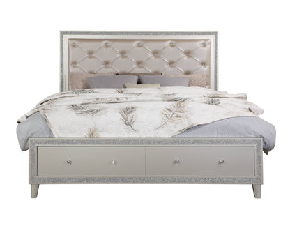 Sliverfluff Bed With LED Storage
