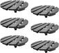 6-Pack 12" Round Plant Stand with 360° Lockable Caster Wheels