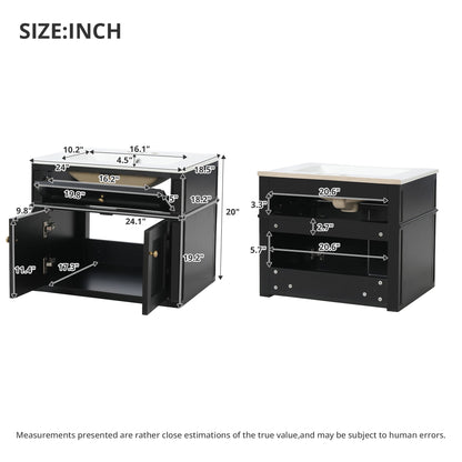 24" Wall Mounted Modern Bathroom Vanity