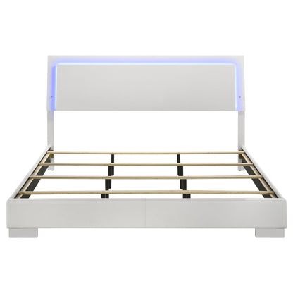 Strick & Bolton - High Gloss Panel Bed With LED Lights