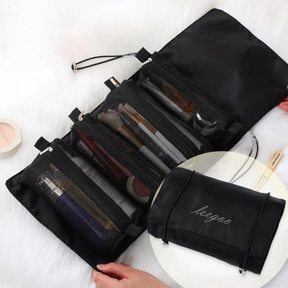 Four-in-one cosmetic bag, makeup bag organizers,Travel makeup bag,Portable travel storage portable toilet bag,