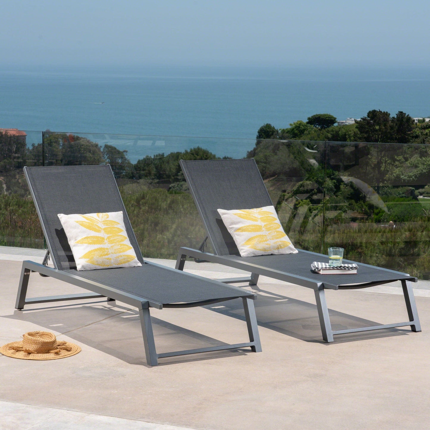 Myers Modern Chaise Lounge Set With Adjustable Back