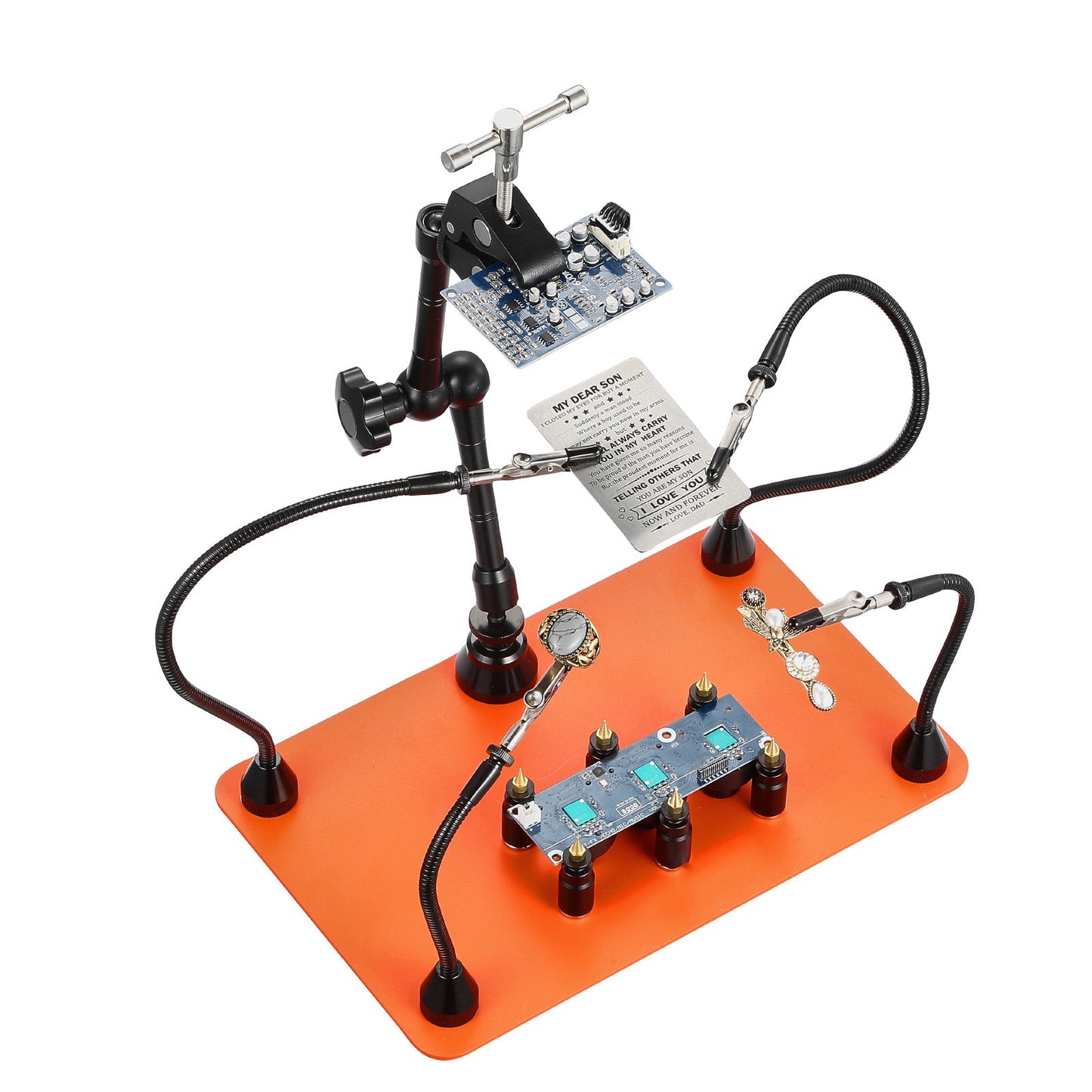 Magnetic Helping Hands Soldering Station Hot Air Gun Holder 6 PCB Holders
