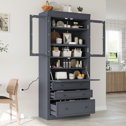 TOPMAX 36 x 16.5 x 78 Inch Freestanding Kitchen Pantry Storage Cabinet