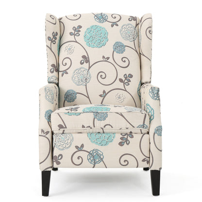 Westeros Wing Back Fabric Upholstered Recliner