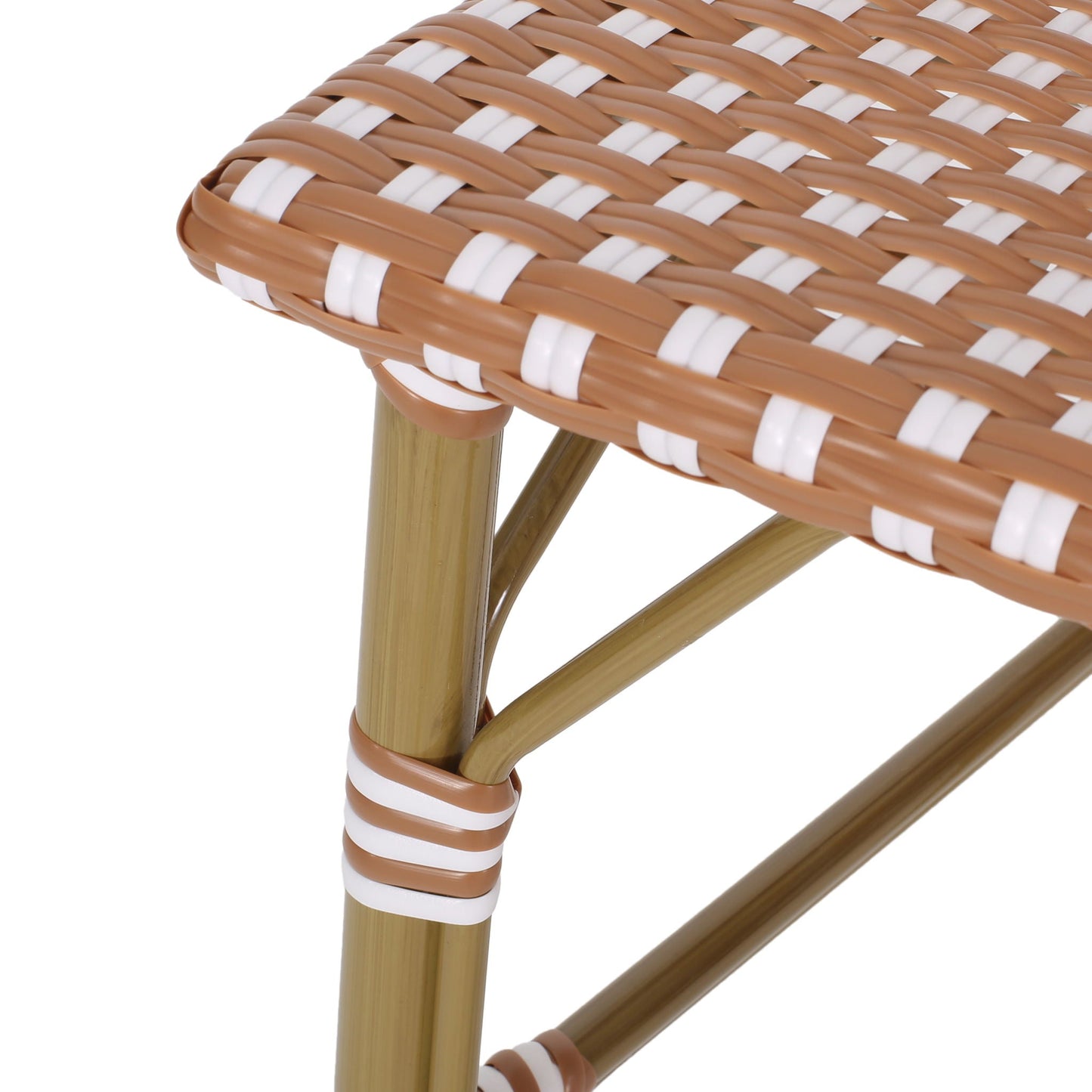 Outdoor PE Rattan French Barstool Set