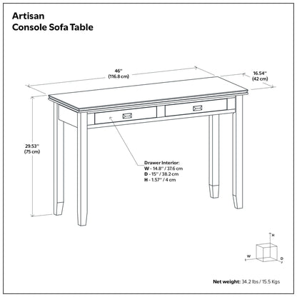 Artisan - Handcrafted Console Sofa Table
