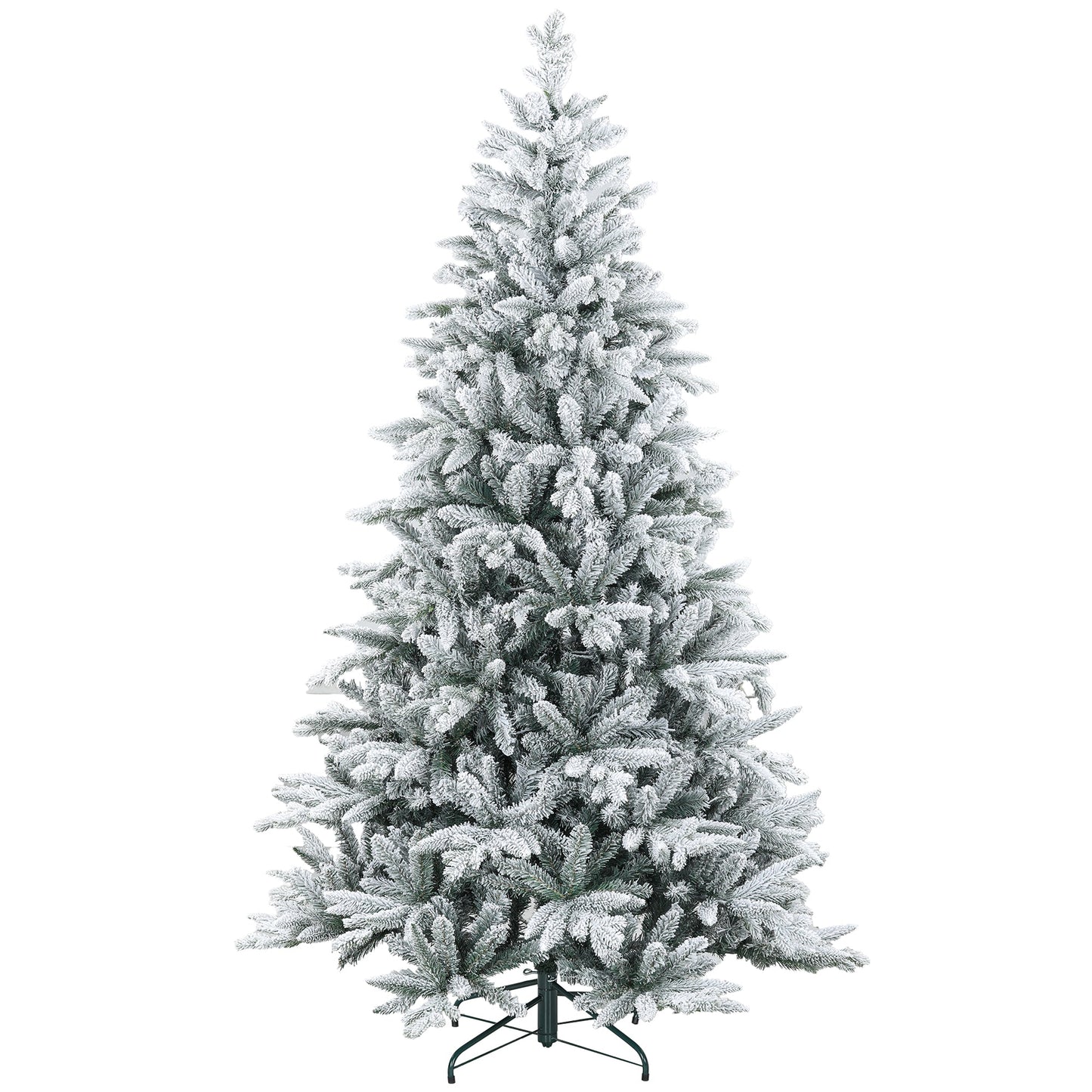 HOMCOM 7ft Snow Flocked Artificial Christmas Tree