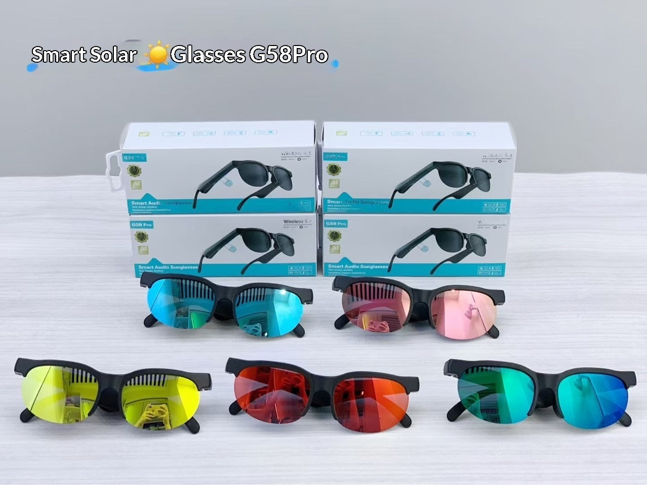 AI-Powered Bluetooth Earphone Glasses for Smart Translation and Clear Communication