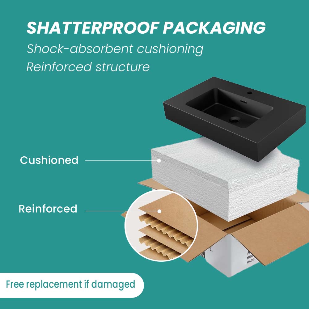 BB02-30-109 Integrated Engineered Solid Surface Basin Matt