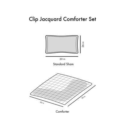 Full/Queen Clip Jacquard Comforter Set