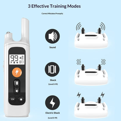 Rechargeable Waterproof Long-Range Remote Dog Training Collar