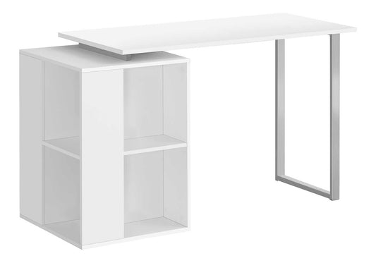 Computer Desk with Left/Right Setup and Storage Shelves
