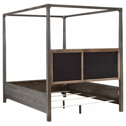 Gran Park Queen Canopy Bed Dark Cocoa