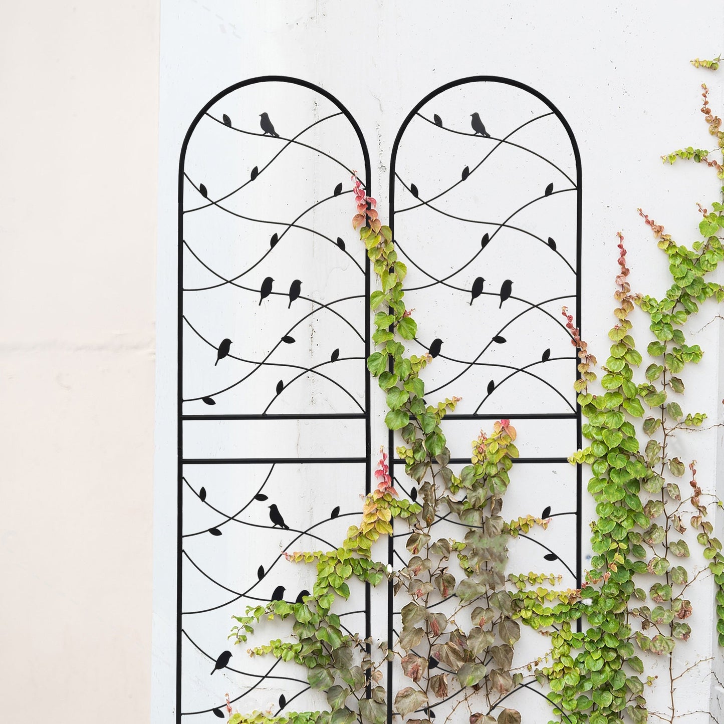 2 Pack Metal Garden Trellis 71" x 19.7" Rustproof Outdoor Plant Support