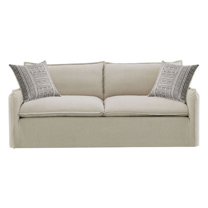 Upendo - Sofa With 2 Pillows - Beige Linen