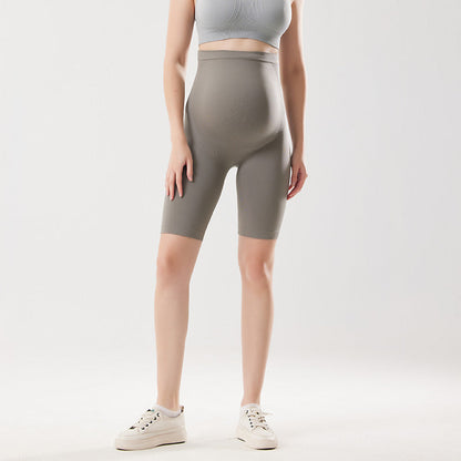 New Pregnant Women Yoga Pants Nude Feel High Elastic Belly Support Maternity Pants