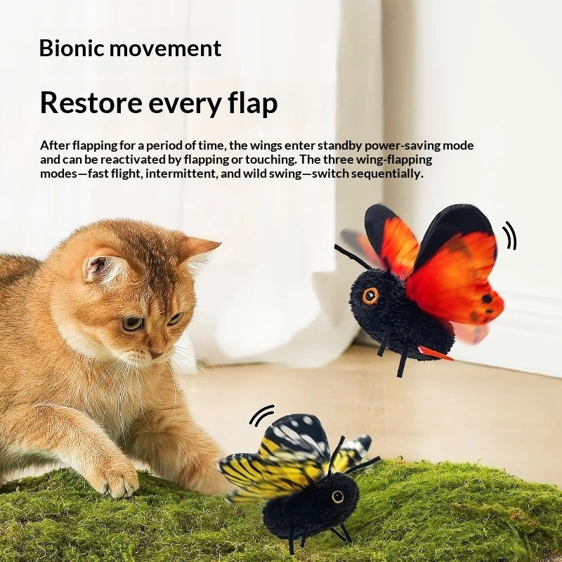 Simulation Butterfly Automatic Cat Teaser Consumes Physical Strength