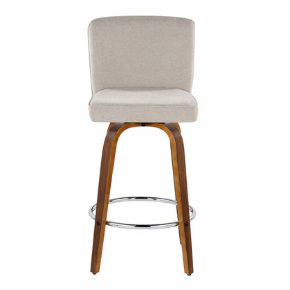26" Contemporary Fixed-Height Counter Stool with Swivel