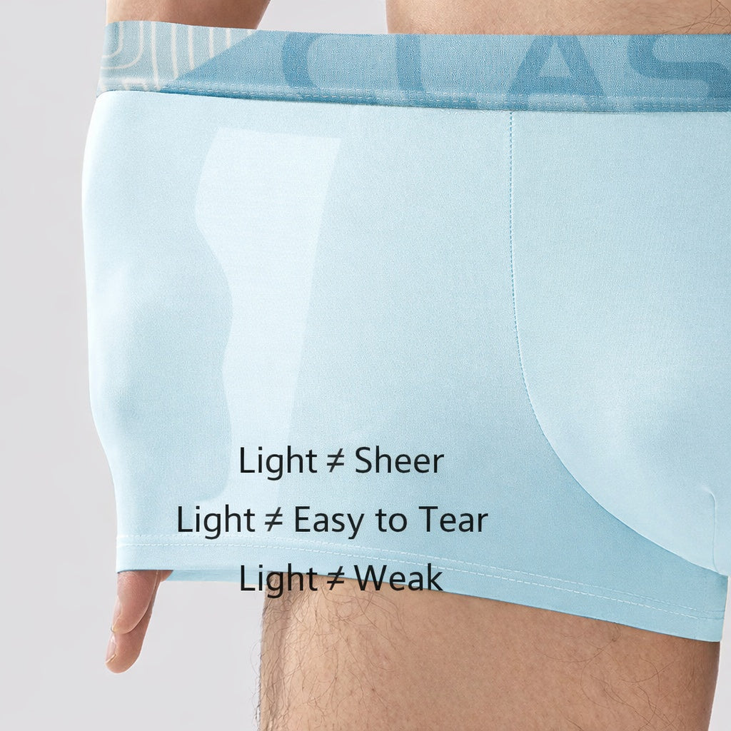 Men's Ice Silk Boxer Briefs Breathable, Moisture-Managing, Ultra-Soft Comfort Underwear For Summer