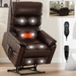 Brown Leatheraire Dual Motor Power Lift Recliner Chair