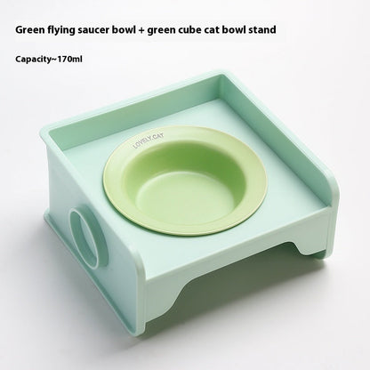 Ceramic Height Increasing Table Frame, Square Cat Bowl