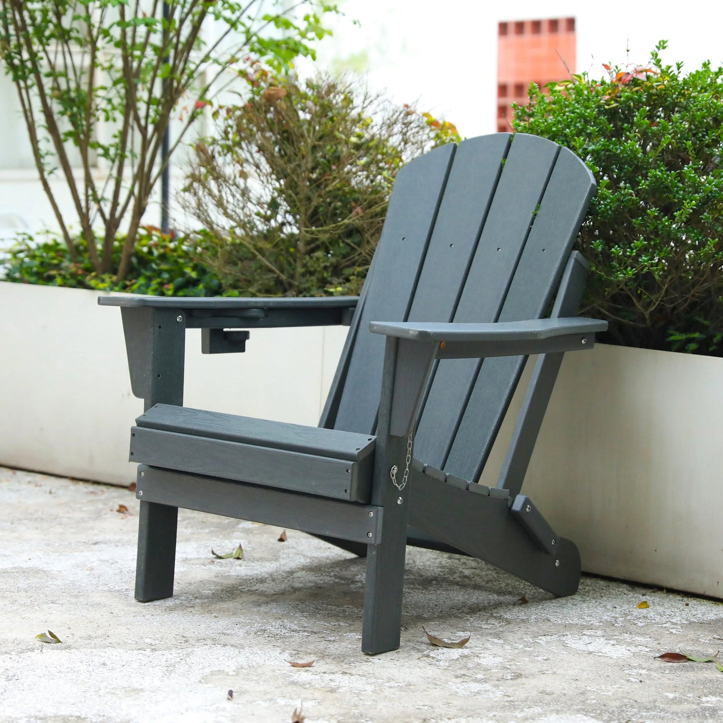 HDPE Folding Adirondack Chair - Composite Adirondack Chair with Wood Texture