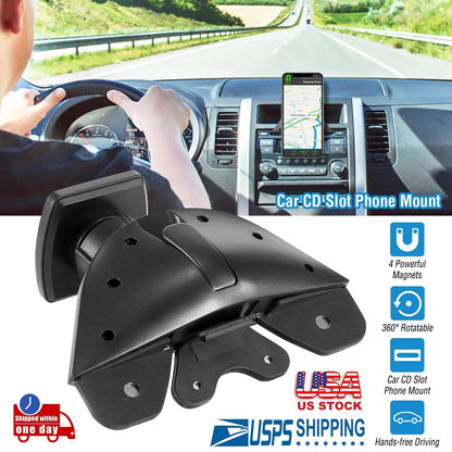 Car Phone Holder CD Slot Phone Mount Stand 360¡ Rotatable Magnetic Smartphone GPS Hands-free Driving Holder For iPhone XS/XS Max/Samsung Galaxy S11/S1