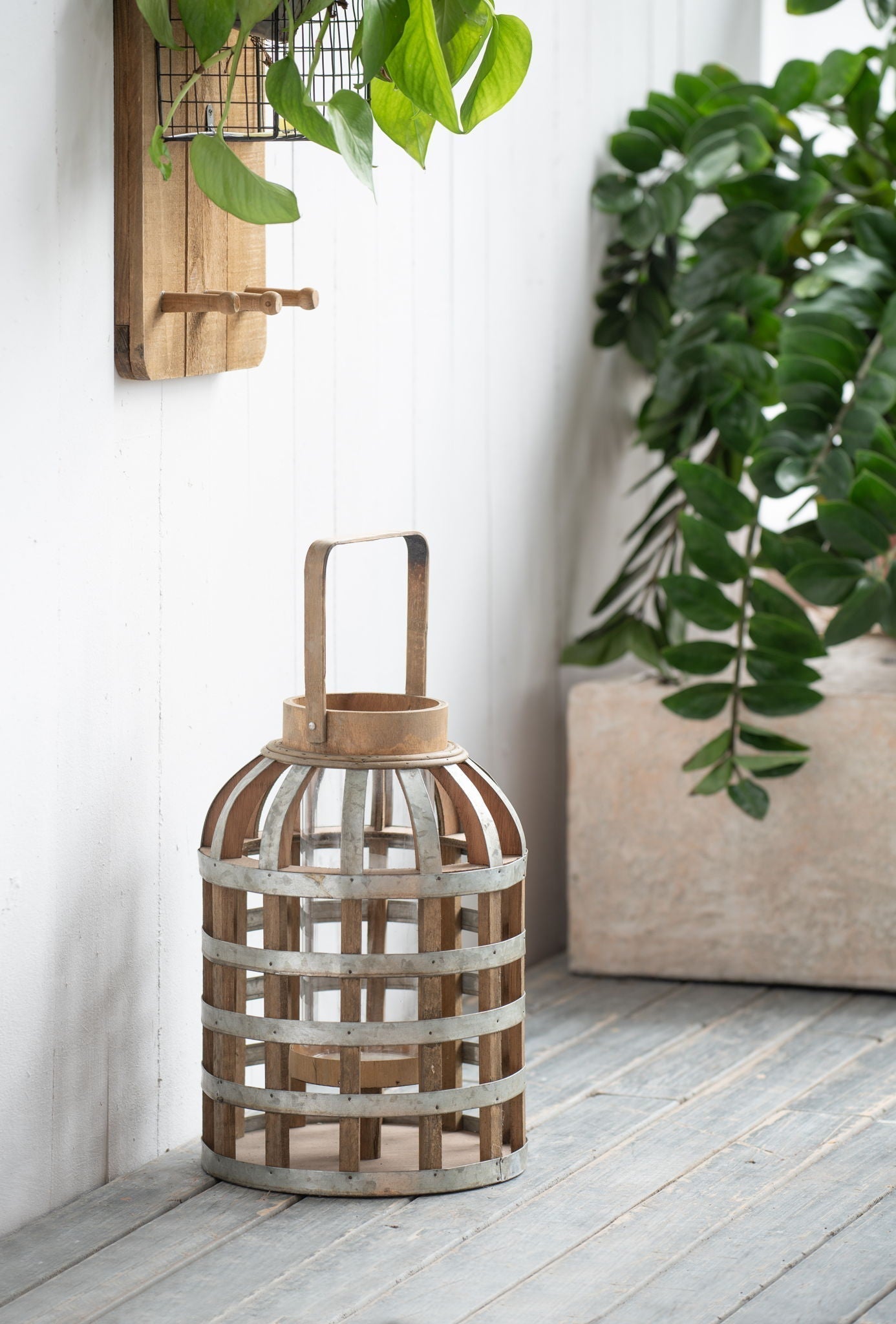Decorative Lantern With Handle Wooden Lantern For Indoor Outdoor Home Garden Wedding