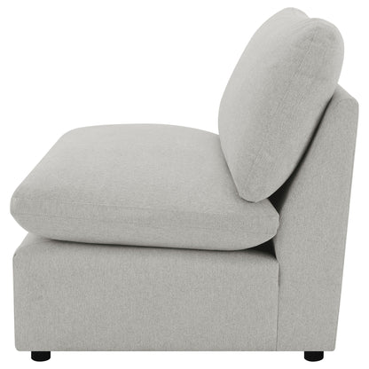 Collins Modular Armless Chair Grey